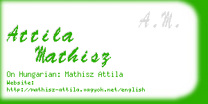 attila mathisz business card
